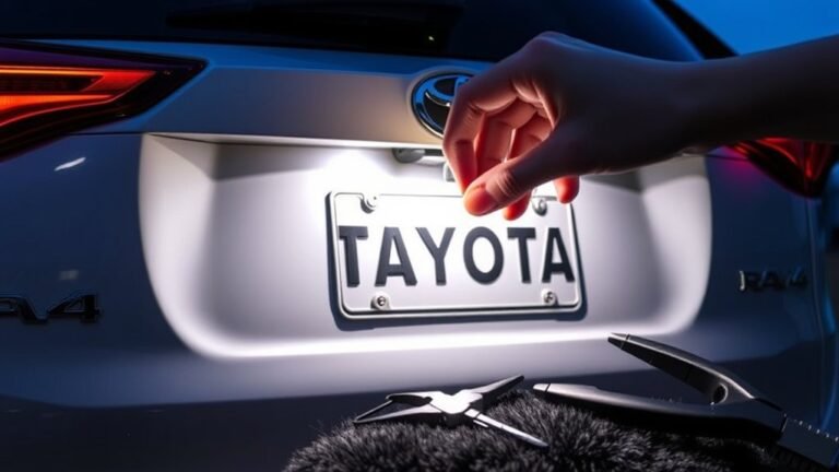 replace rav4 license plate bulbs