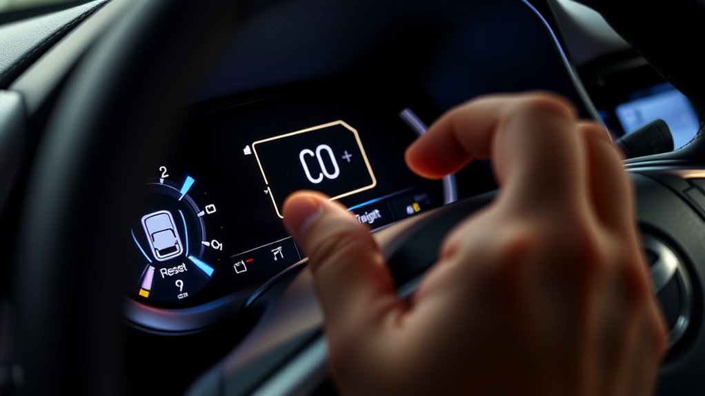 reset oil light dashboard menu