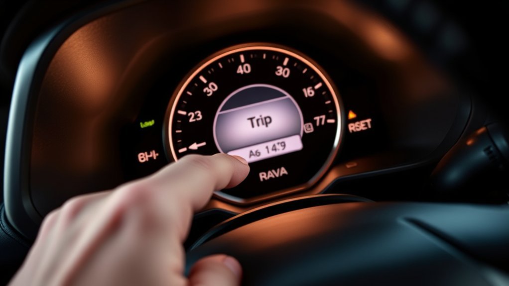 Toyota RAV4 Trip A reset using the ODO TRIP switch