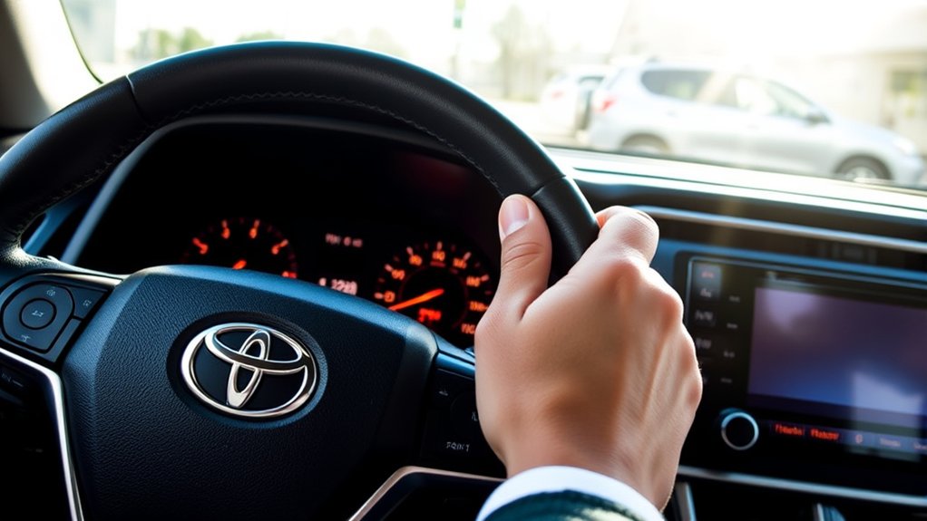 Toyota RAV4 dashboard showing a maintenance reminder reset