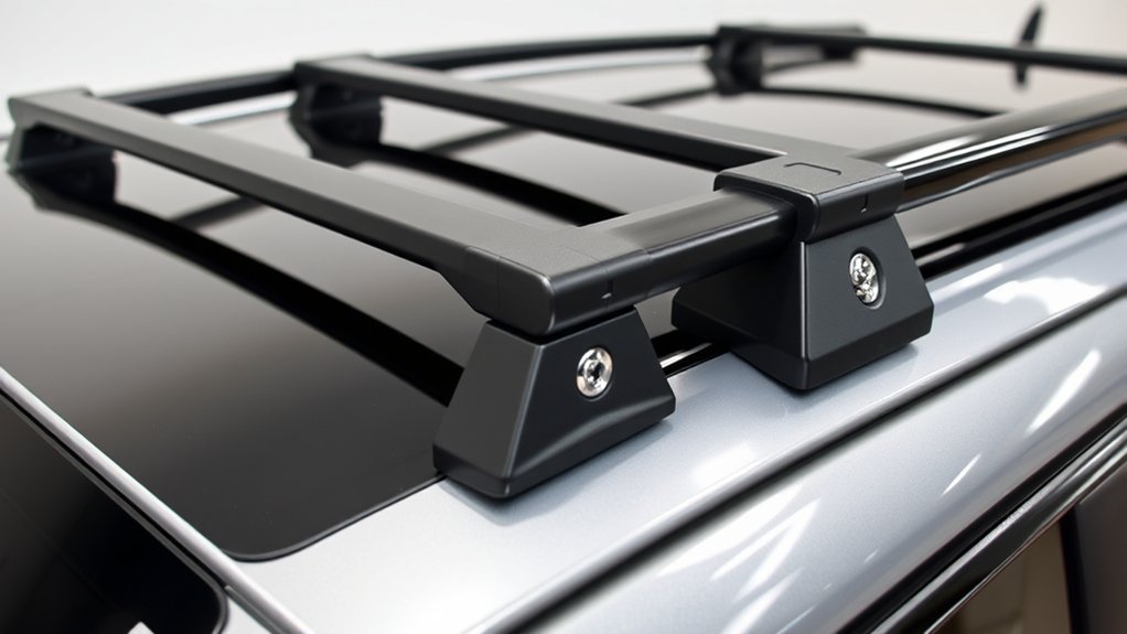 Toyota RAV4 roof rack cross-bar adjustment and clearance check