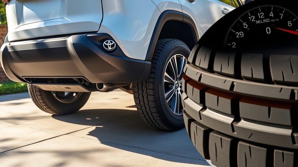 Toyota RAV4 tire rotation at a 5,000-mile service interval