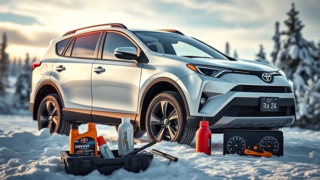 Toyota RAV4 Sport winter tires and underbody rust protection