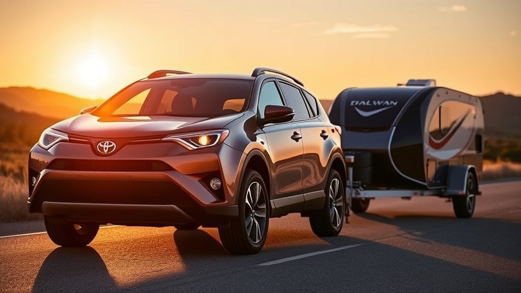 Safe Toyota RAV4 trailer weight distribution and tongue-weight measurement