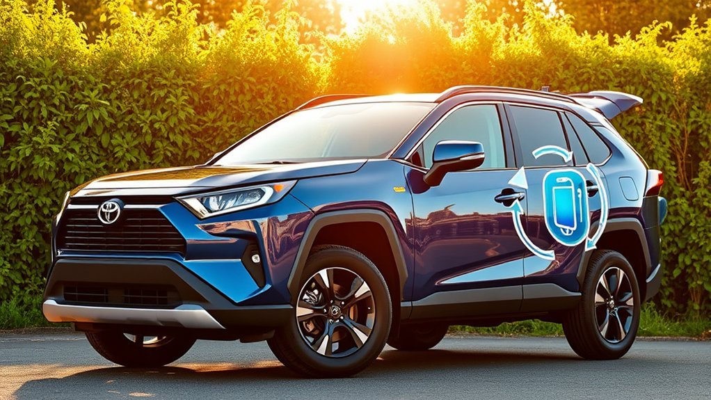 Toyota RAV4 Hybrid regenerative braking and traction-battery charging
