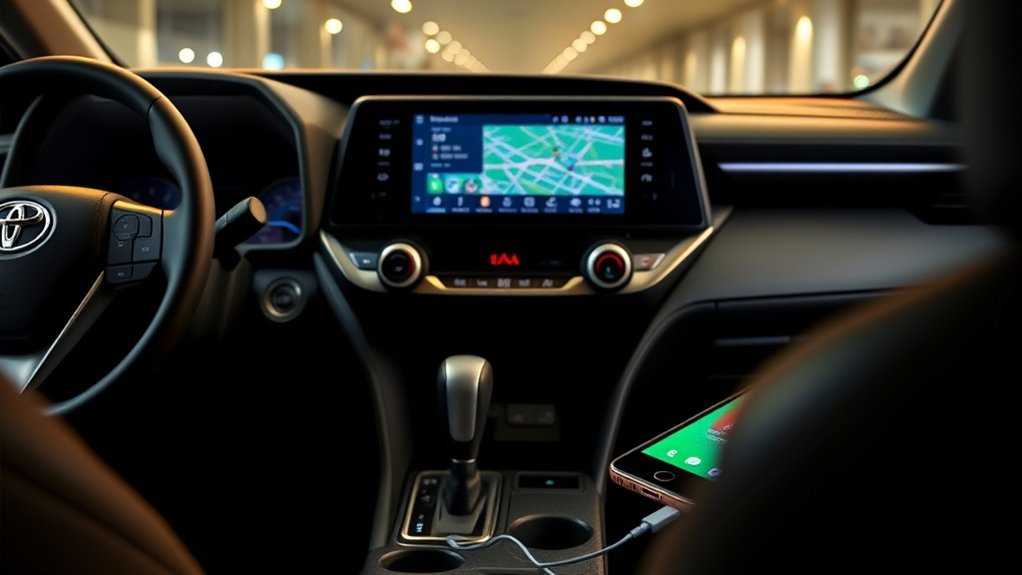 setting up Android Auto on a Toyota RAV4 multimedia display