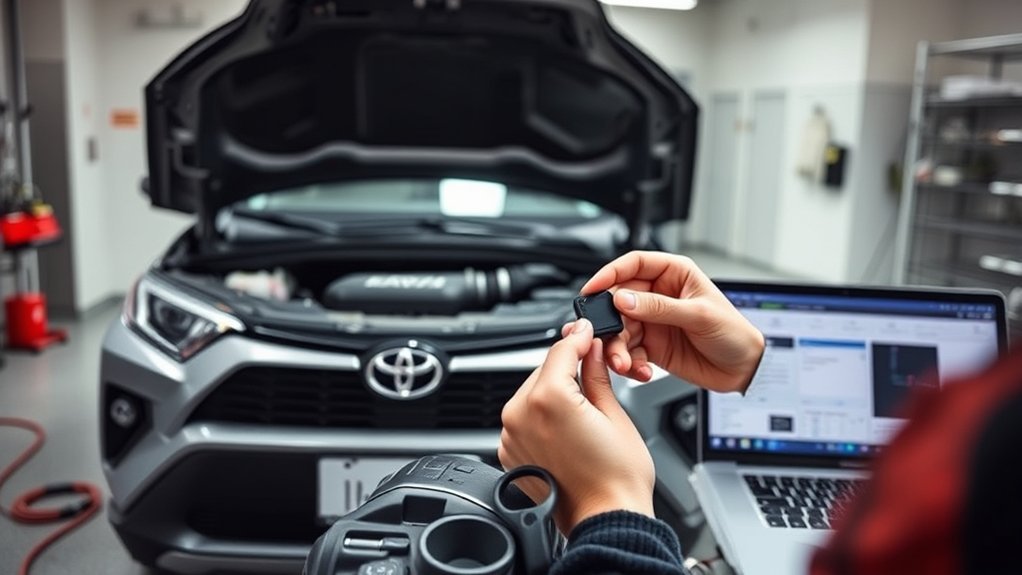 Toyota RAV4 equipped with an automatic Stop and Start cancellation module