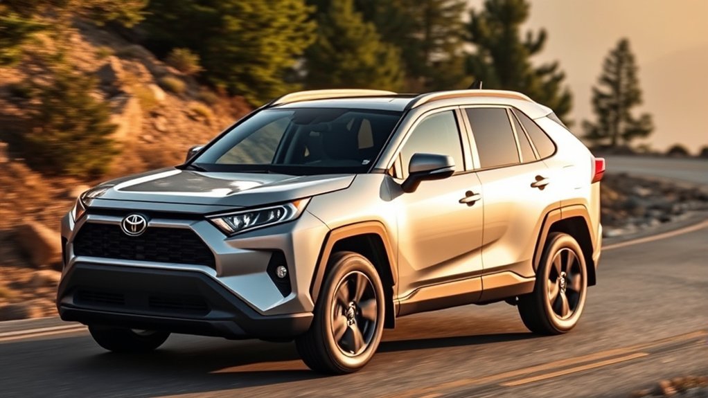 Driver experiencing smooth blended regenerative braking in a Toyota RAV4 Hybrid