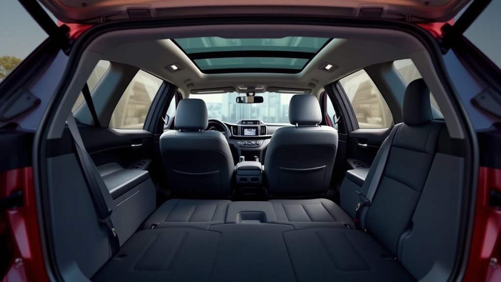 Toyota RAV4 front and rear passenger seating dimensions