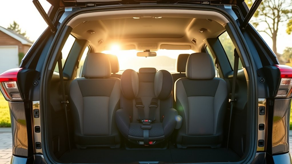 spacious five passenger seating