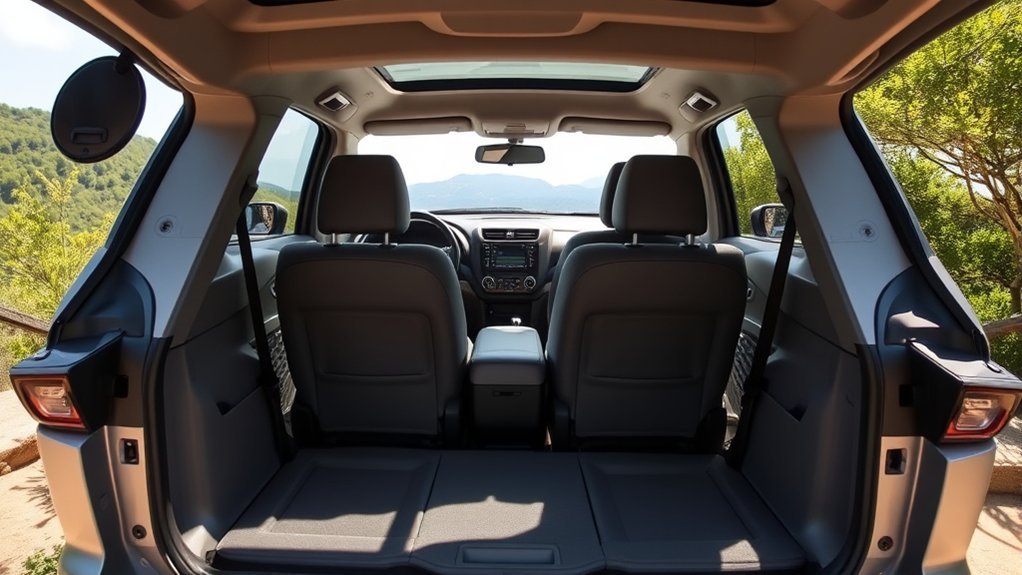 spacious five passenger seating