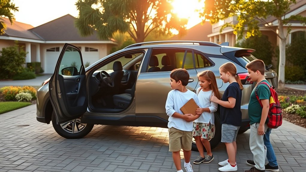 Toyota RAV4 rear seating and foldable cargo area for family use