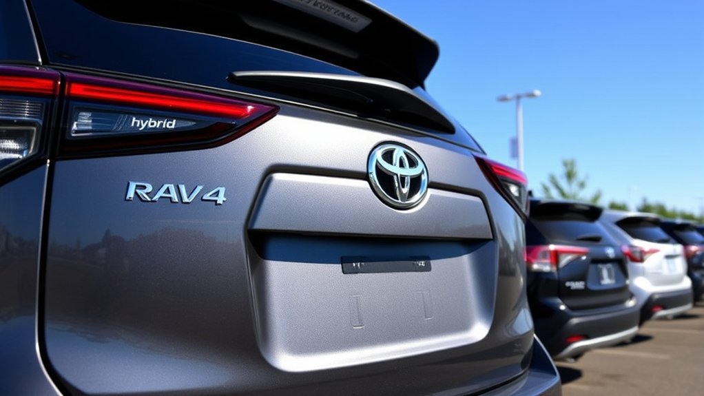 Rear backup camera display in a Toyota RAV4 Hybrid