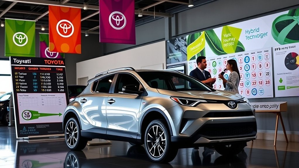 Buyer reviewing a Toyota RAV4 Hybrid allocation with a dealership