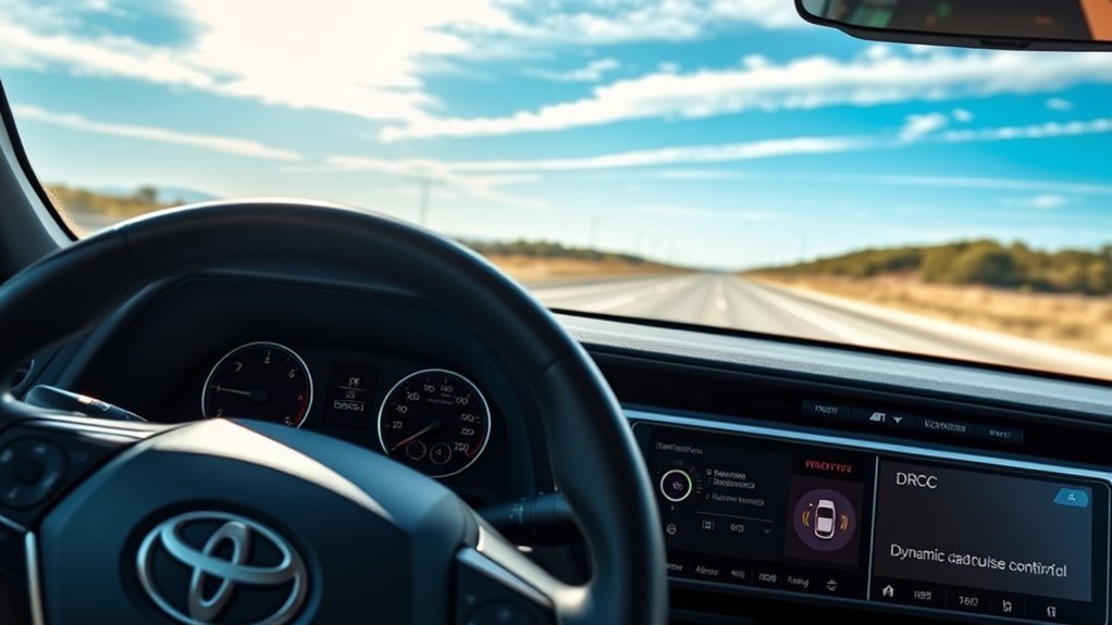 Toyota RAV4 controls for switching between DRCC and constant-speed cruise control