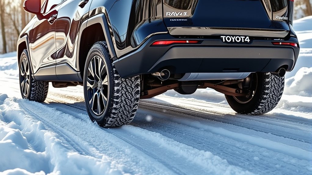 Toyota RAV4 Dynamic Torque Vectoring AWD distributing power in snow