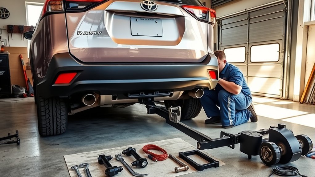 Toyota RAV4 tow hitch installation overview