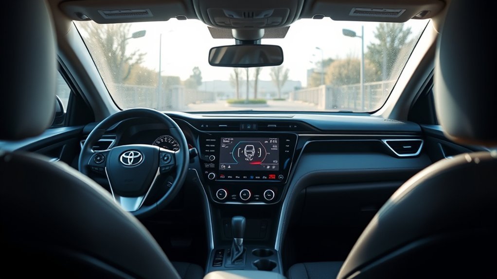 Toyota RAV4 forward camera and radar supporting driver-assistance systems