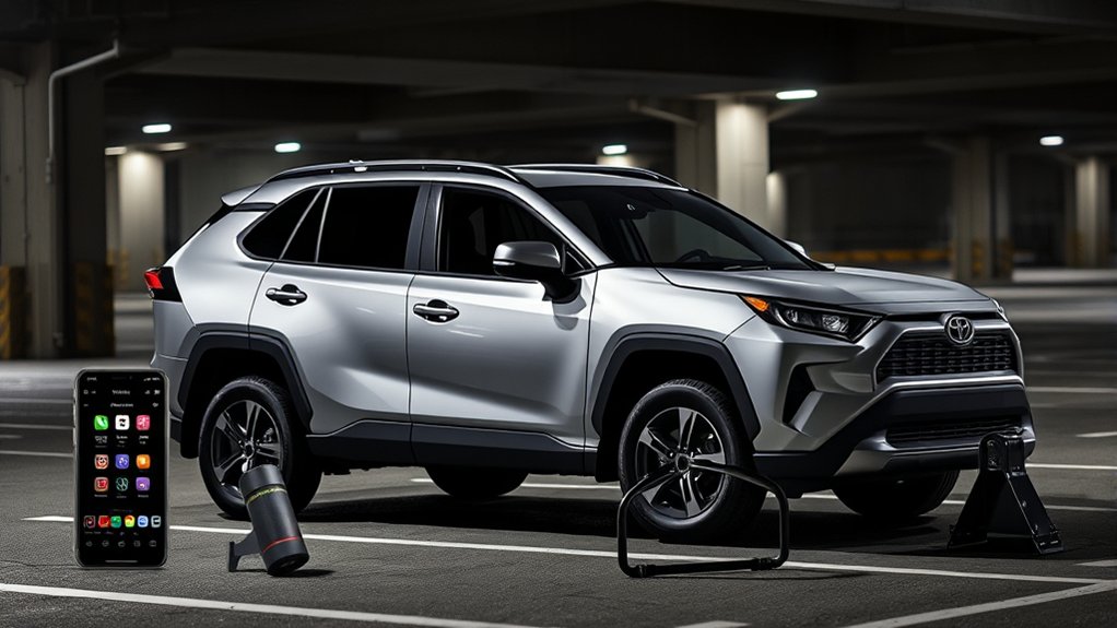 Toyota RAV4 parked outside as vehicle theft risks rise