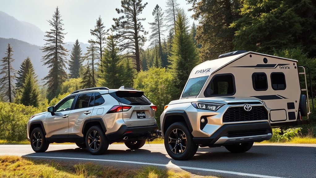 2025 Toyota RAV4 towing capacities by powertrain