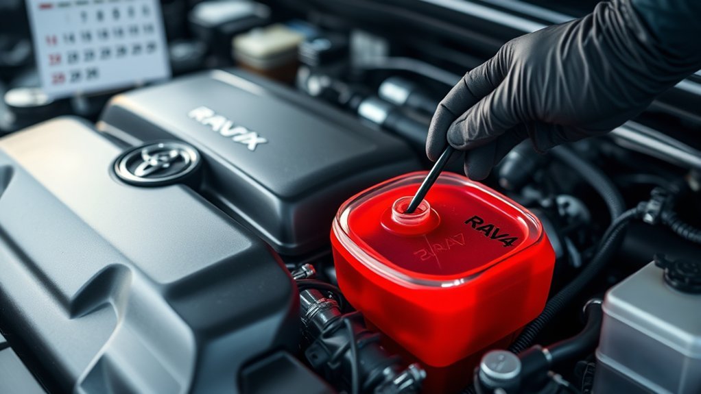 Toyota RAV4 transmission fluid maintenance and inspection