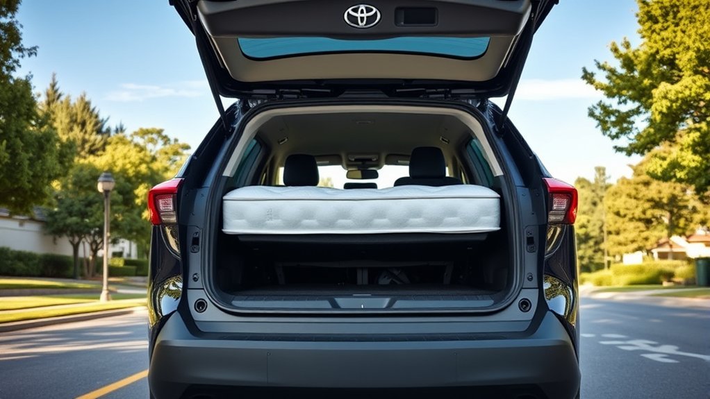 Transporting a queen mattress in a larger vehicle