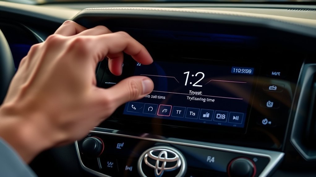 Toyota RAV4 daylight saving time option in the multimedia clock settings