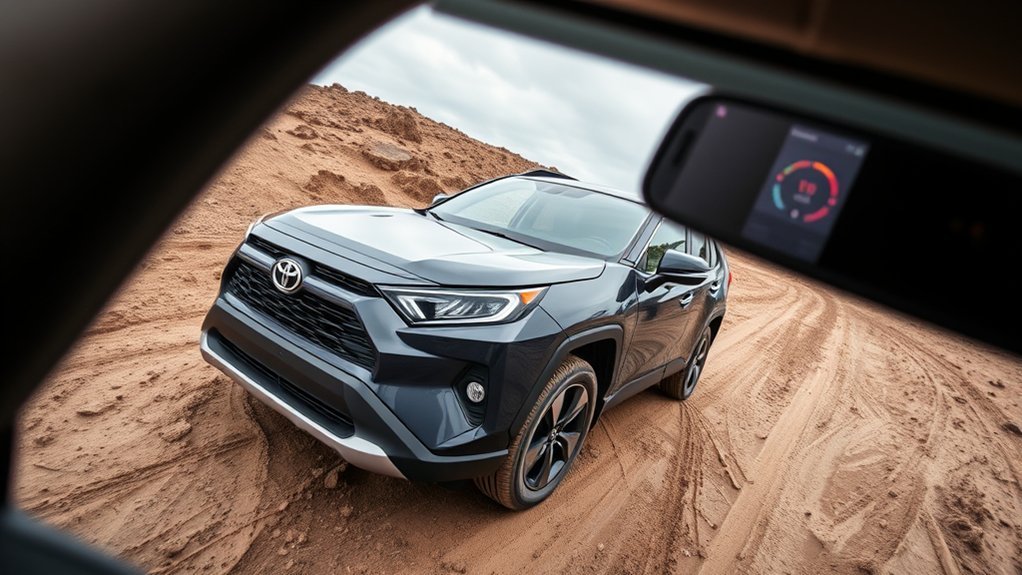 Toyota RAV4 VSC OFF switch used to disable TRAC while the vehicle is stopped