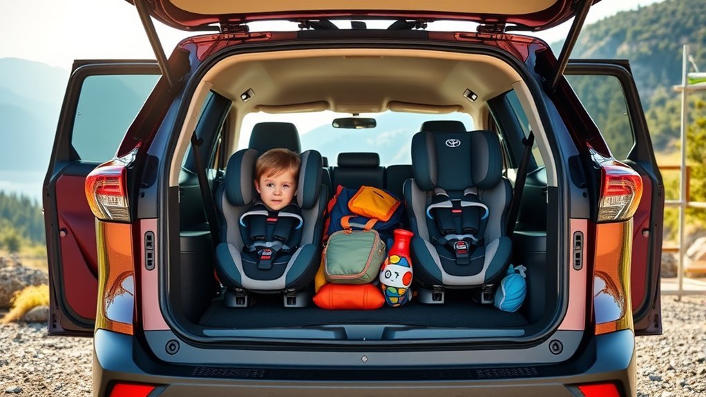 Toyota RAV4 cargo area with split-folding rear seats
