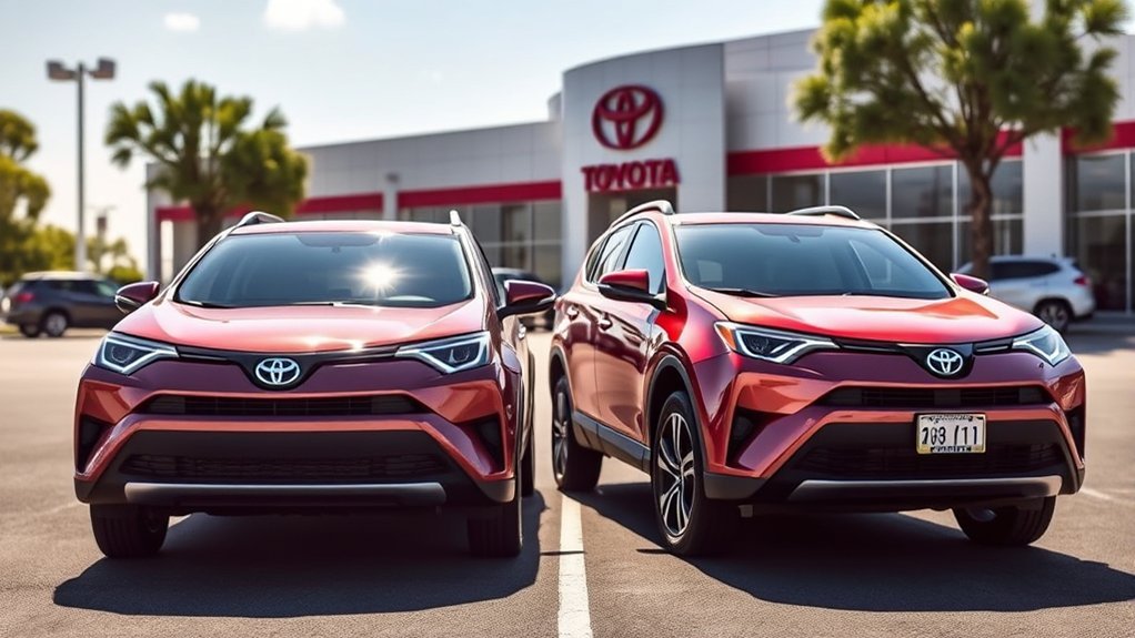 Toyota RAV4 LE and XLE trim options