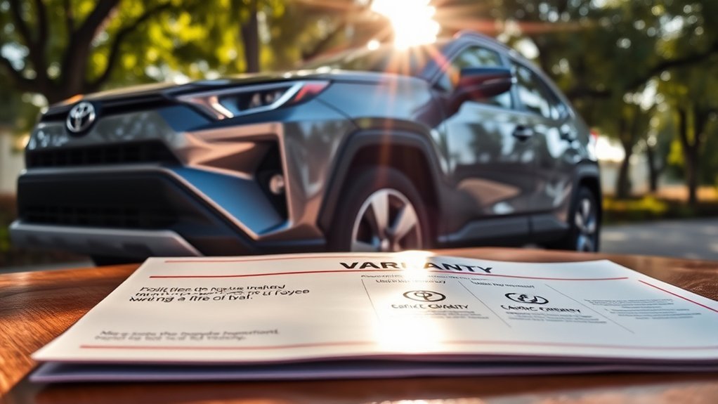 Toyota RAV4 factory warranty and vehicle service agreement comparison