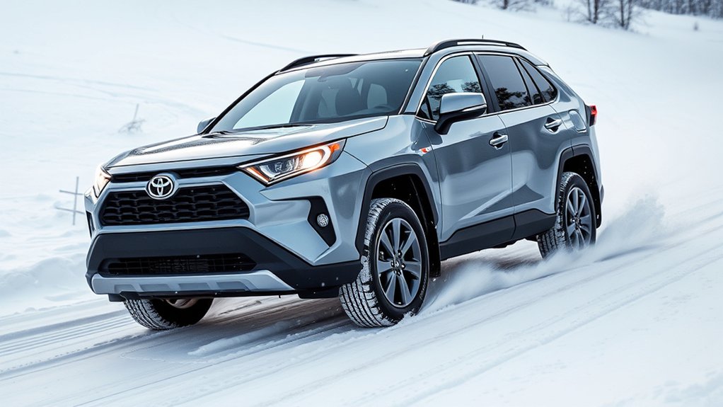 Toyota RAV4 safety systems assisting during winter driving