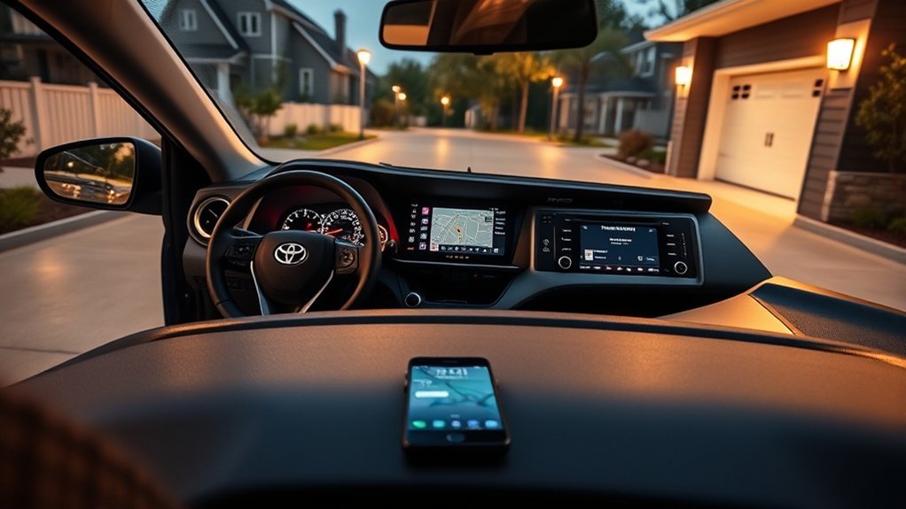 Toyota RAV4 multimedia software update being checked over a wireless connection