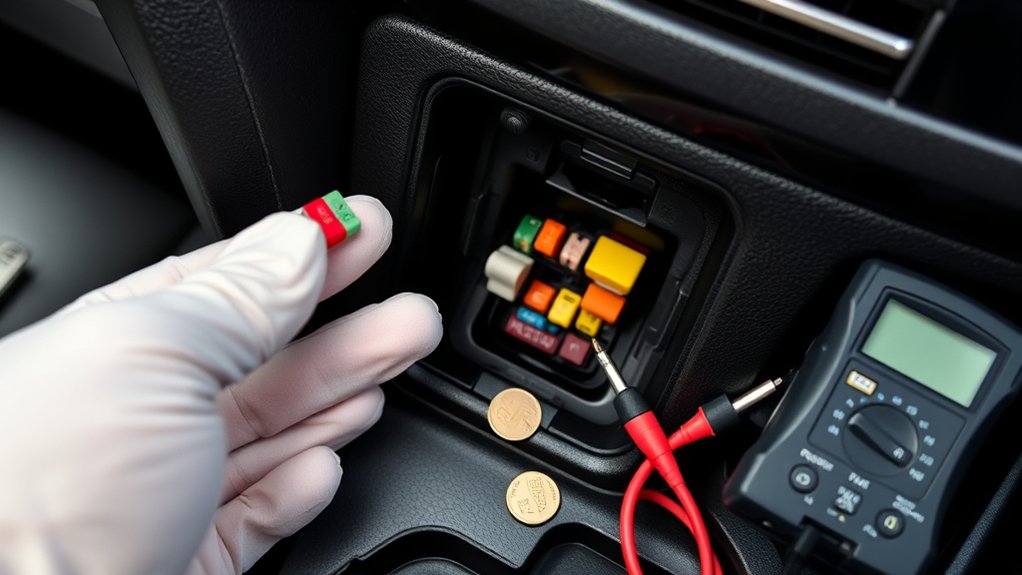 Common causes of a Toyota Camry 12V outlet failure, including a fuse, adapter, socket, and wiring