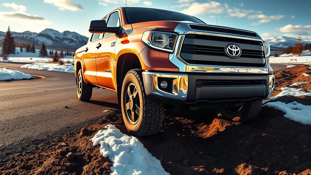 Toyota Tundra drive-mode selector comparing 2H, 4H, and 4L