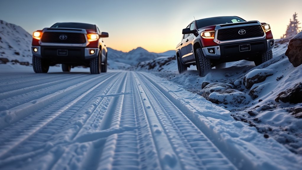 Toyota Tundra using 4HI and 4LO in snow, sand, mud, and steep off-road terrain