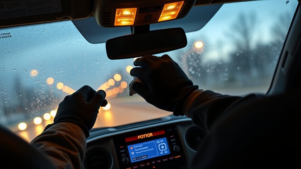Toyota Tacoma climate controls set to reduce window fogging