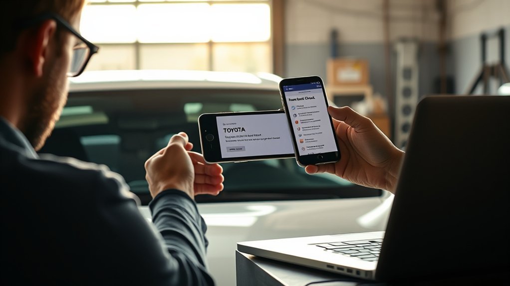 Toyota Camry owner arranging an open recall repair with a dealer