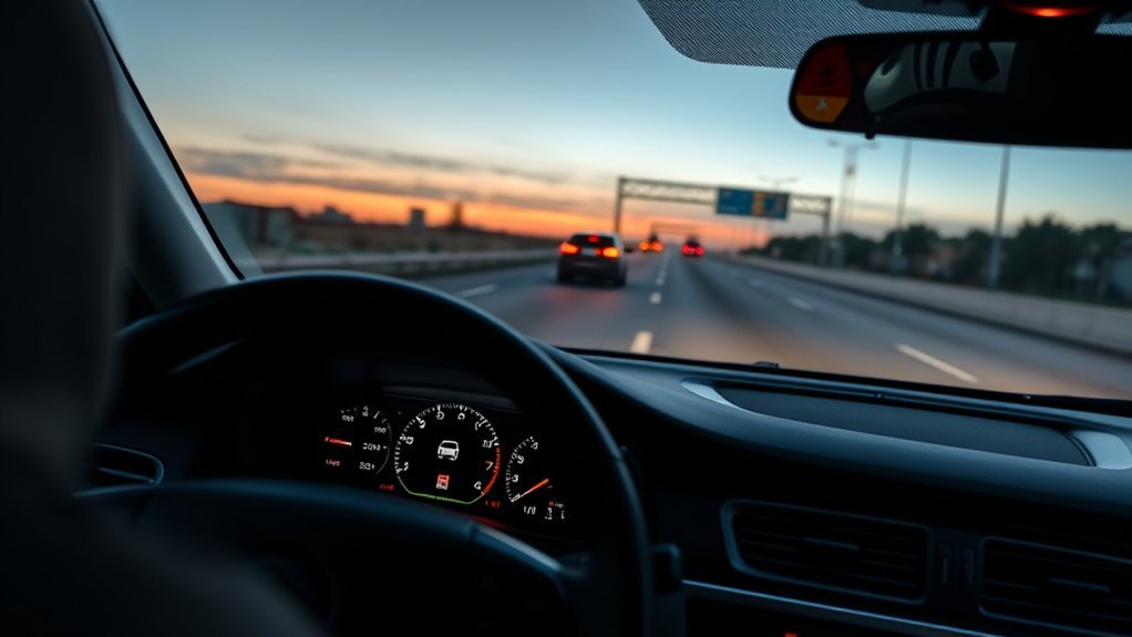 Radar cruise control adjusting vehicle speed to maintain a following distance