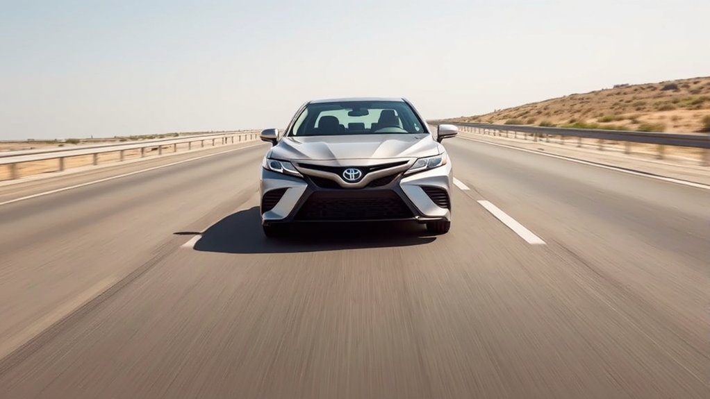 Toyota Camry Dynamic Radar Cruise Control monitoring a vehicle ahead