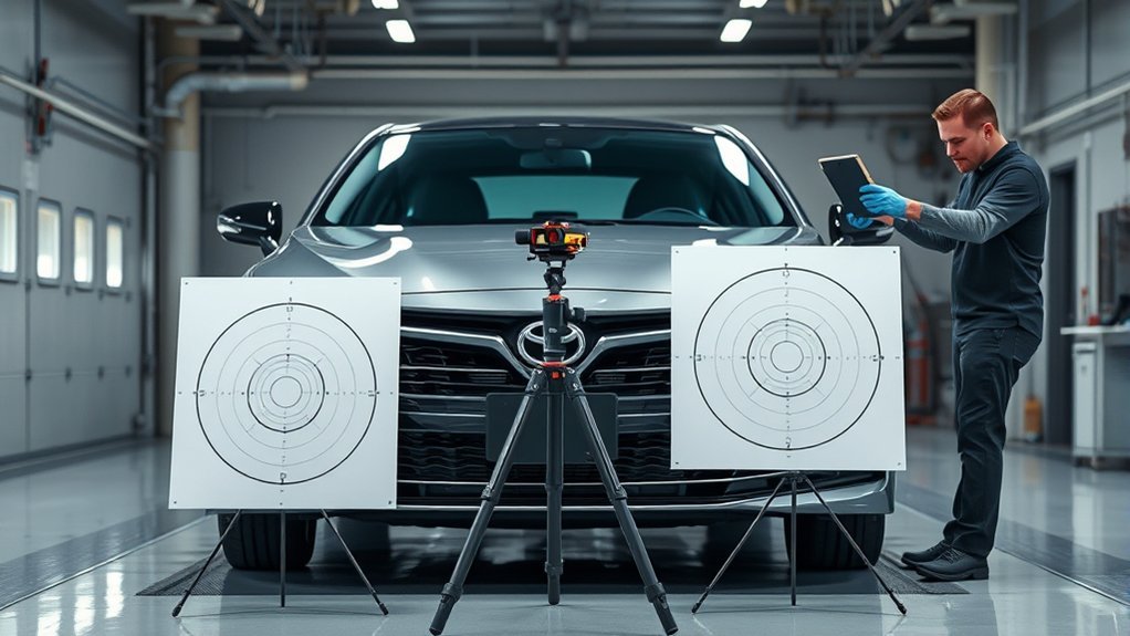 Toyota Camry windshield-mounted ADAS camera calibration
