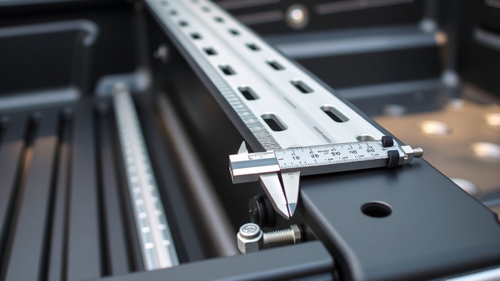 adjustable bed rail slot measurements