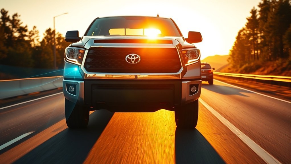 Toyota Tundra using Toyota Safety Sense 2.5 driver-assistance technologies