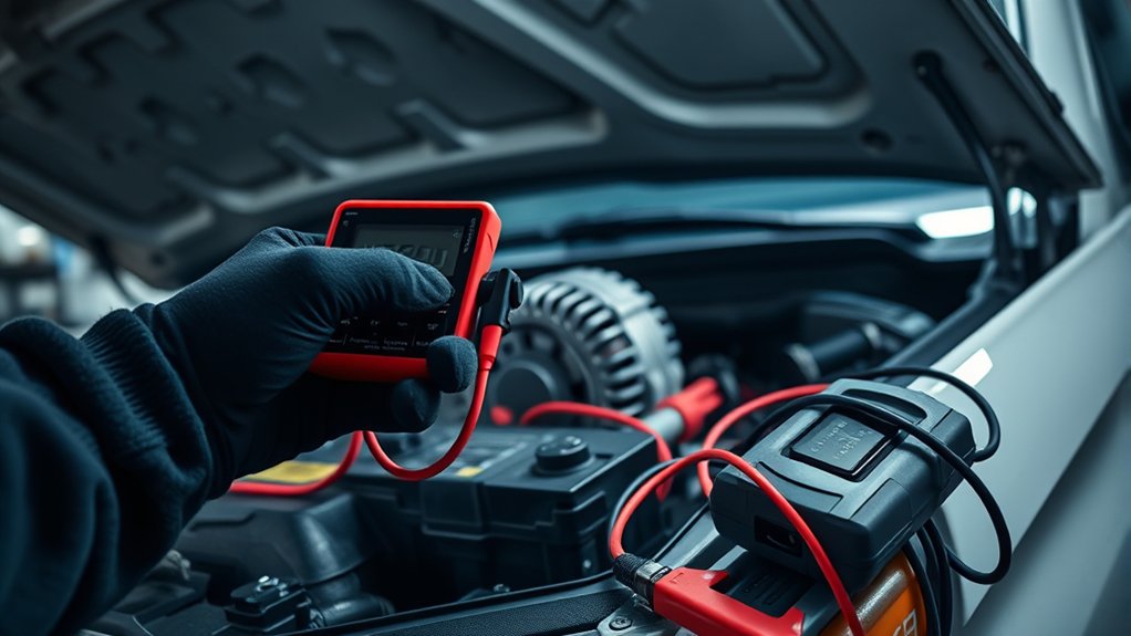 Toyota Tundra alternator charging the 12-volt battery
