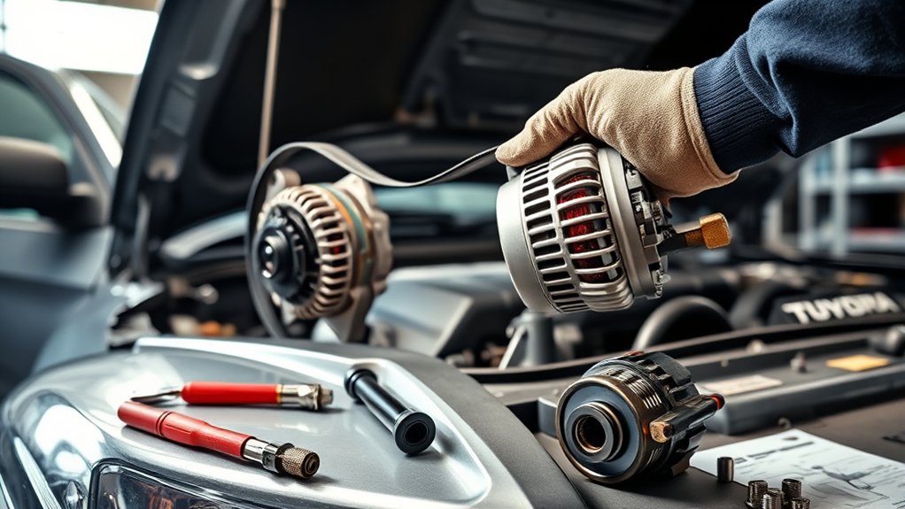 Toyota Tundra alternator diagnosis, maintenance, and replacement