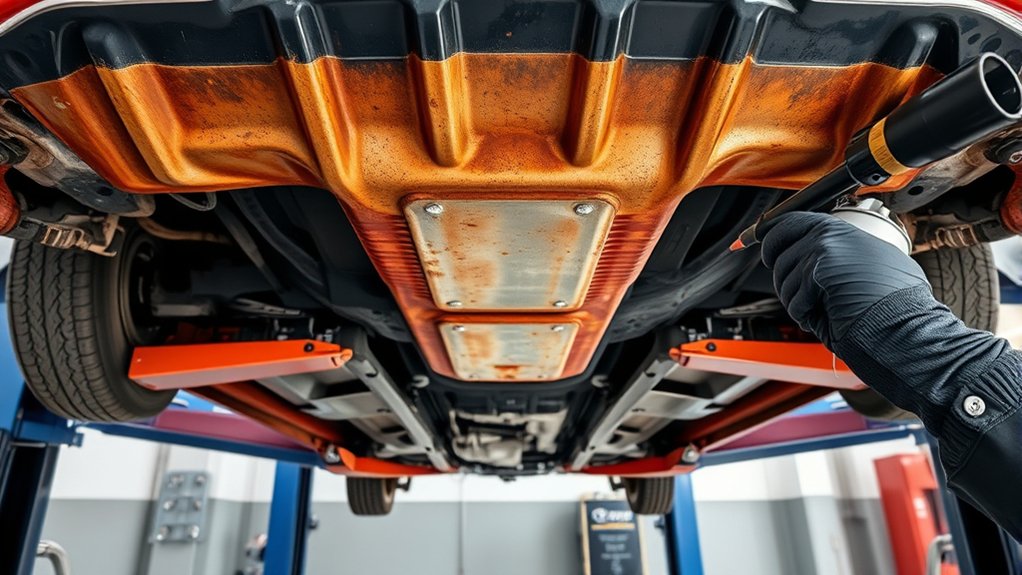 Annual inspection of Toyota Camry underbody rust protection