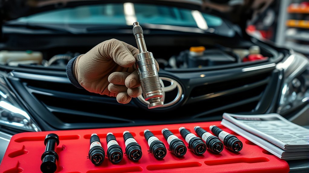 Common Toyota Camry spark plug replacement mistakes including wrong plugs, damaged threads, and loose coil connectors