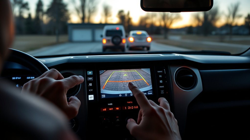 Toyota Tundra backup camera display activated in reverse