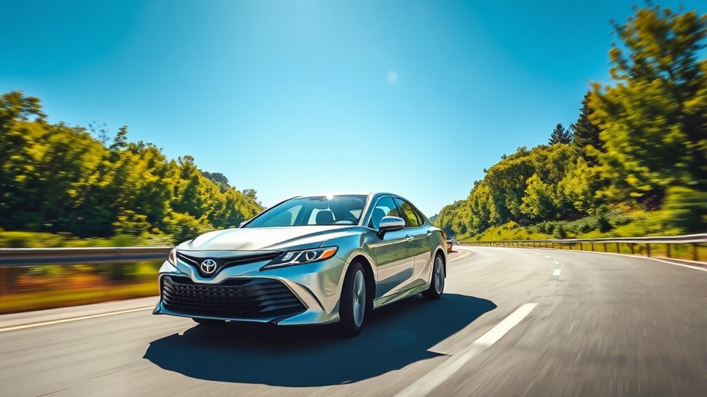 Toyota Camry driving in Normal mode for balanced comfort and response