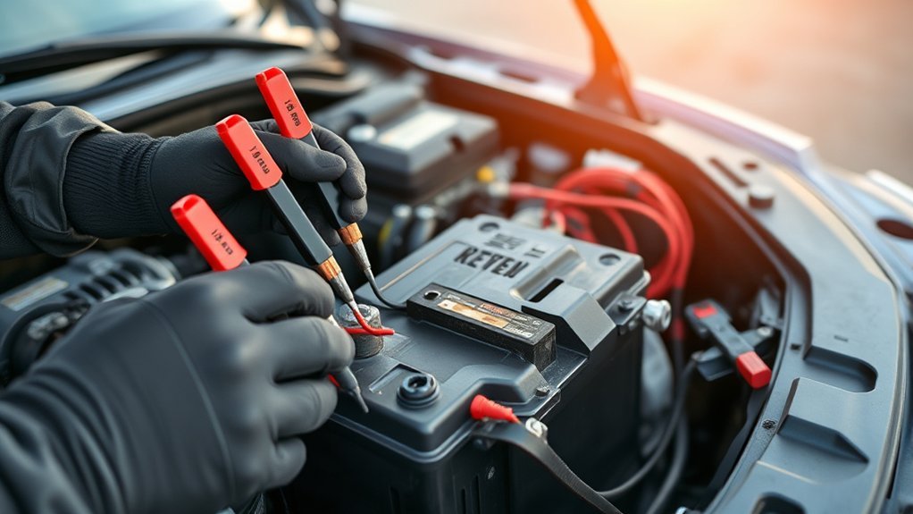 car battery terminal and alternator charging-system maintenance